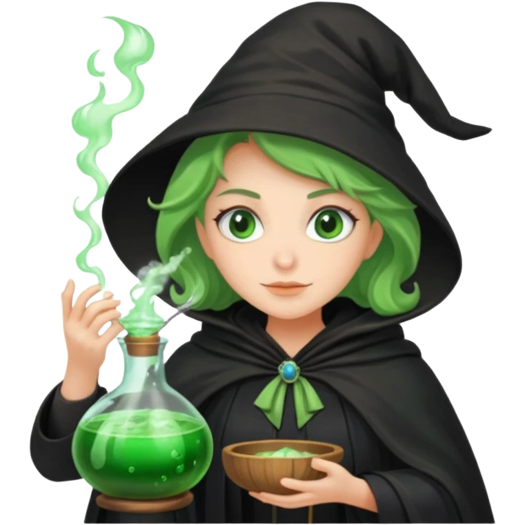 green witch cooking potion emoji