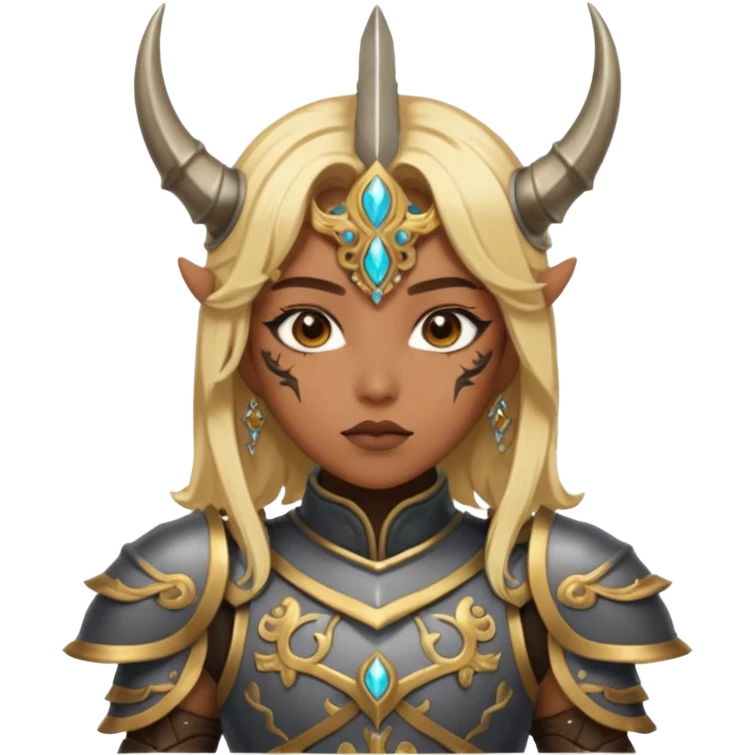 Rumi from K-pop demon hunters brown blonde hair emoji