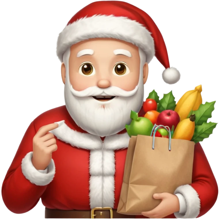 Un santa que diga gracias por tu compra emoji