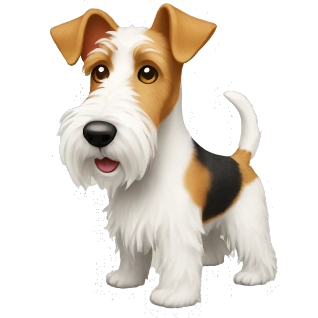 a wired haired fox terrier emoji