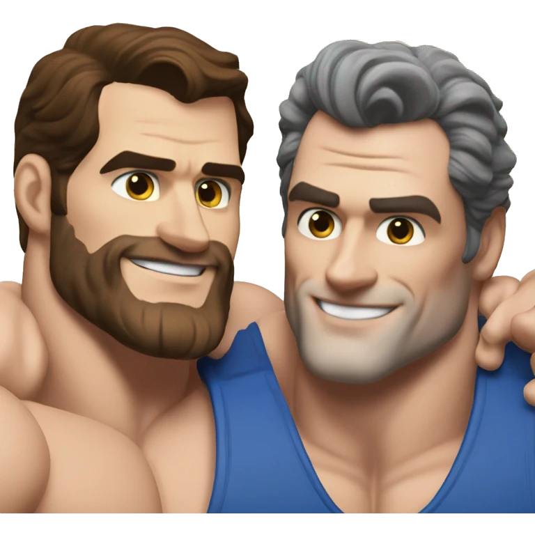  Henry cavill and henry cavill embrace bodybuilders realistic emoji