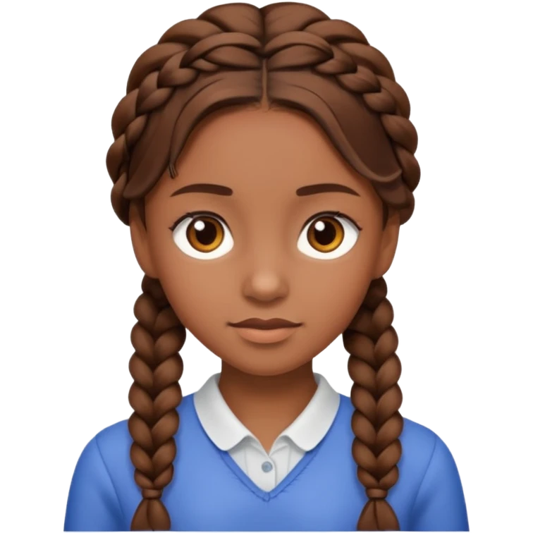 девушка с коричневой косой emoji
