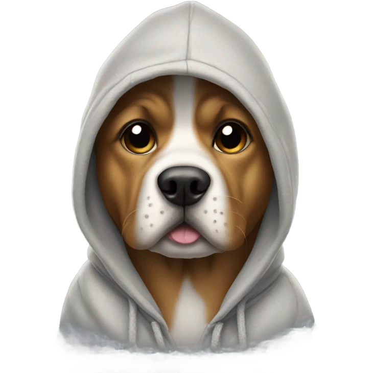 Dog wearing a hoodie emoji