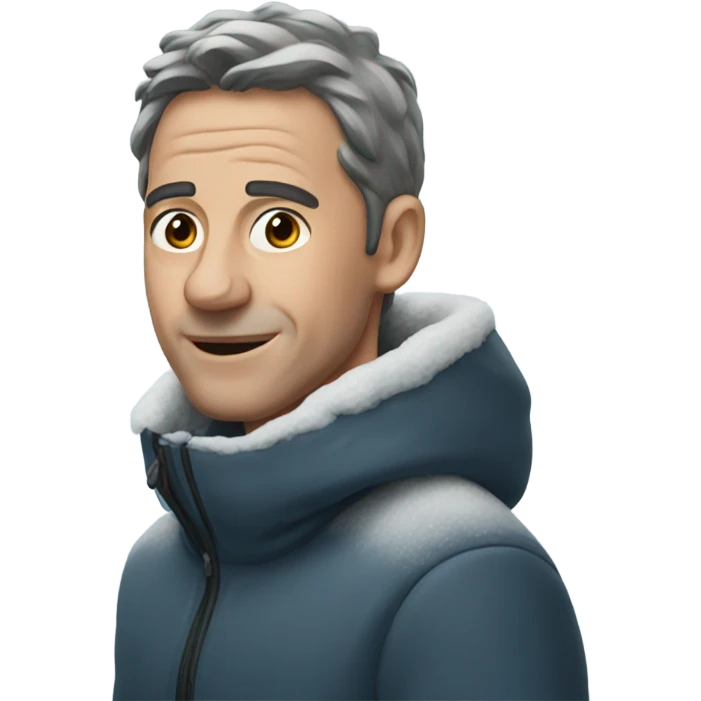 Michael sking in snow emoji