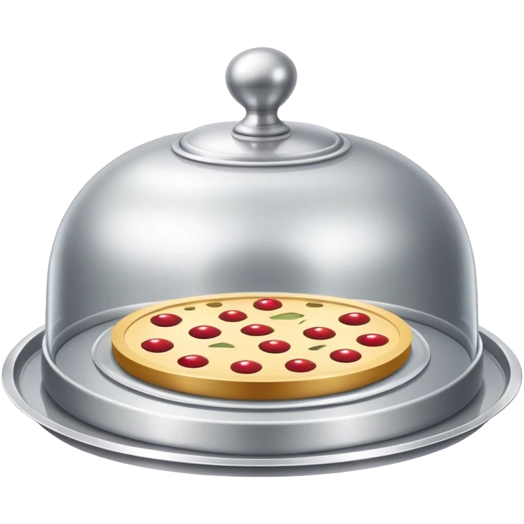 silberner präsentierteller mit haube emoji