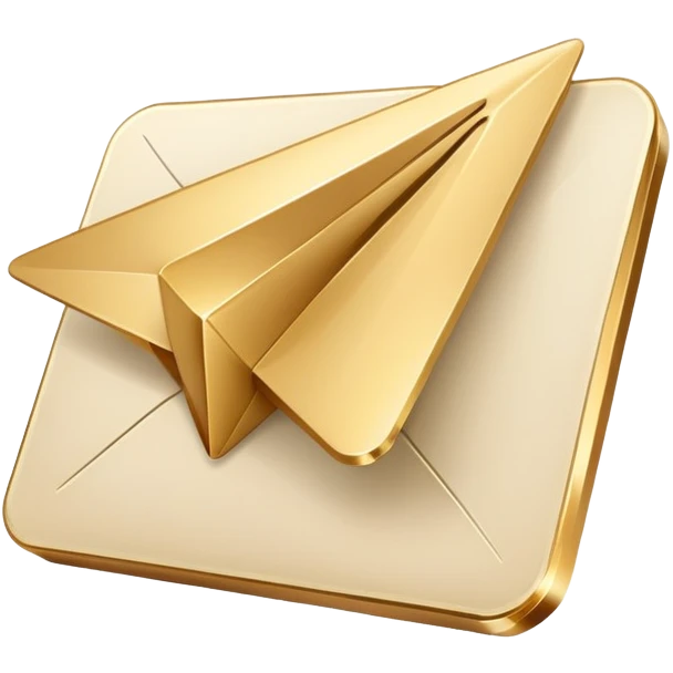 A beautiful premium Telegram icon with elegant details, subtle gold accents, and a modern minimalist design, featuring the Telegram logo in a stylish way. emoji