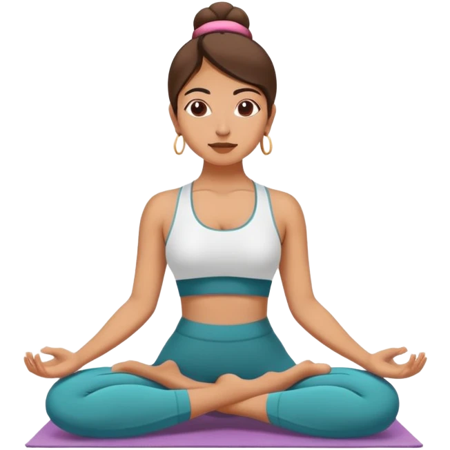 mexican female doing Yoga emoji