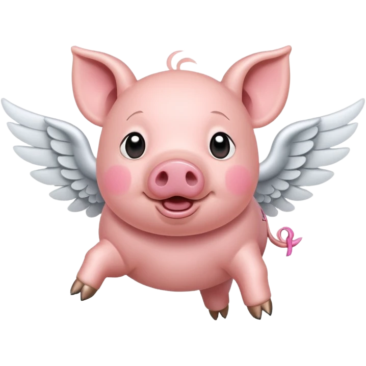 Pig flying emoji