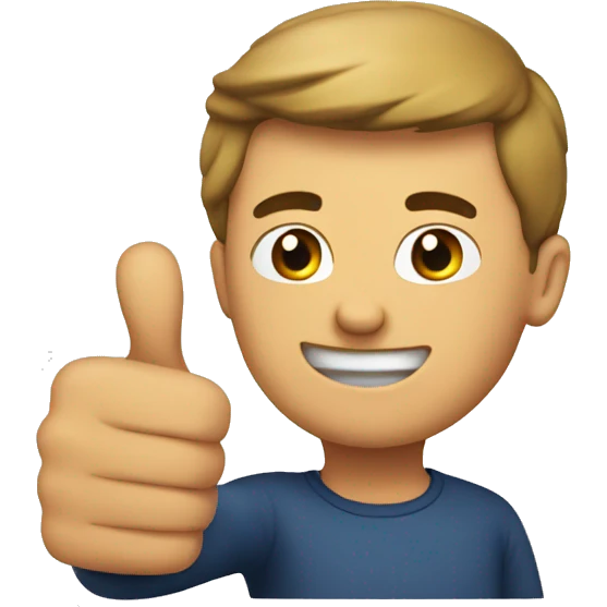 thumbs up male emoji