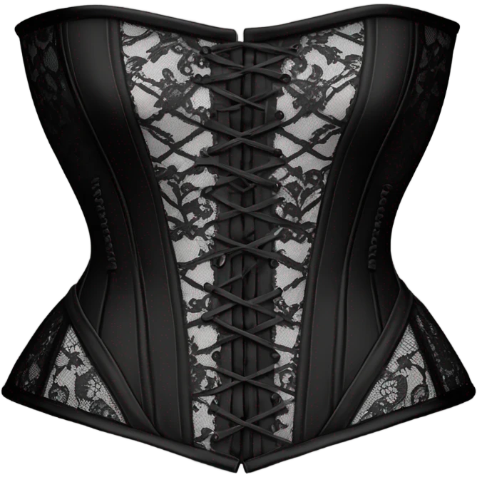 black lace corset emoji