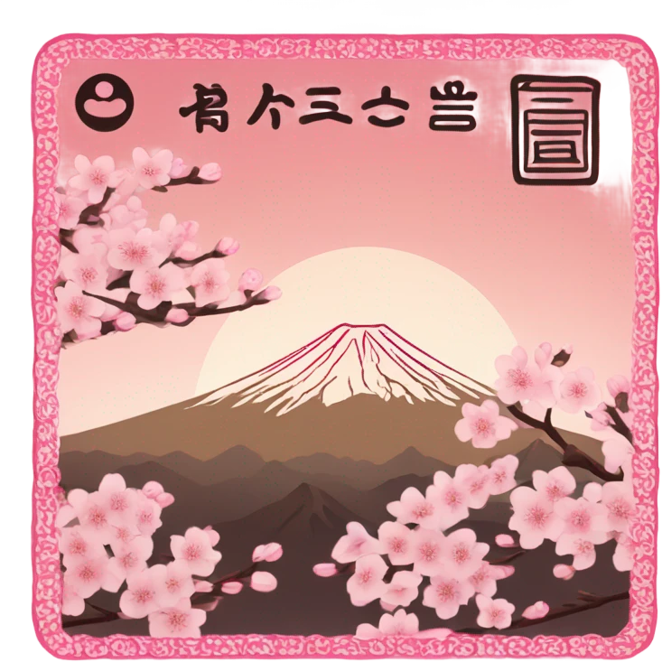 Passport stamp Japan emoji
