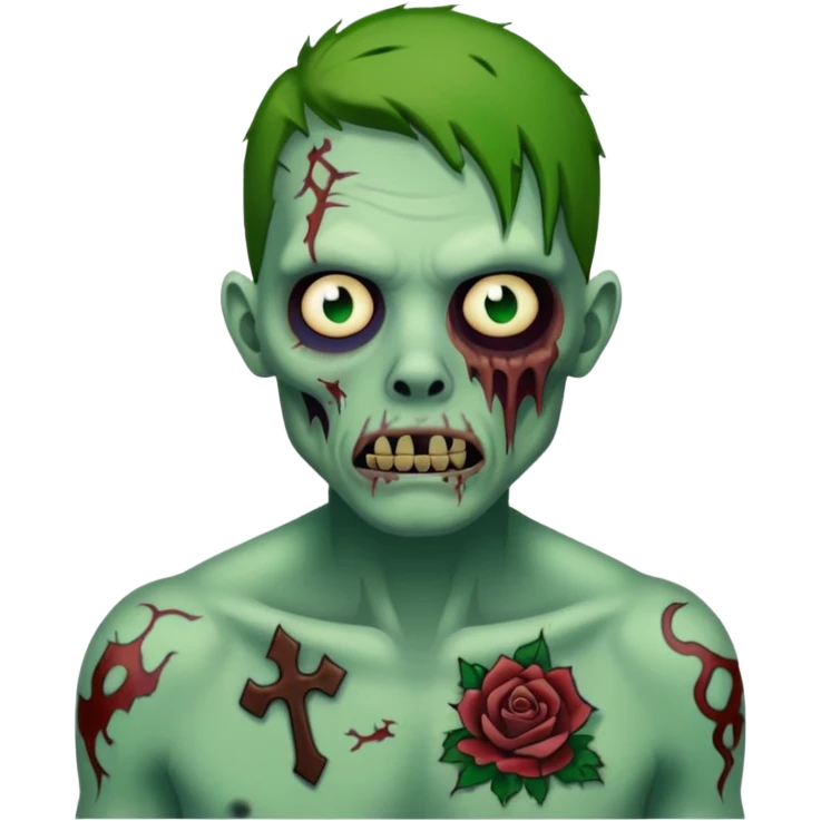 zombie with tattoos emoji
