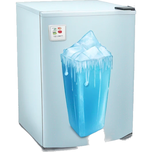 freezer with ice emoji