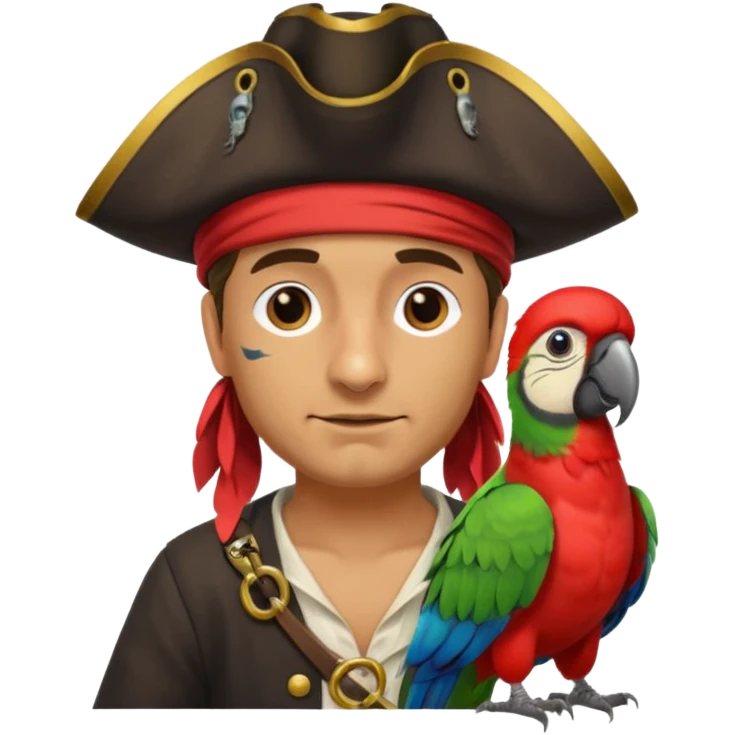 pirate and parrot emoji