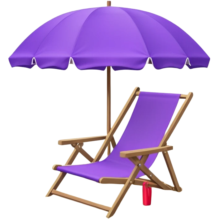 beach chair with purple umbrella emoji
