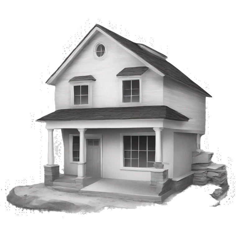 house construction black and white emoji