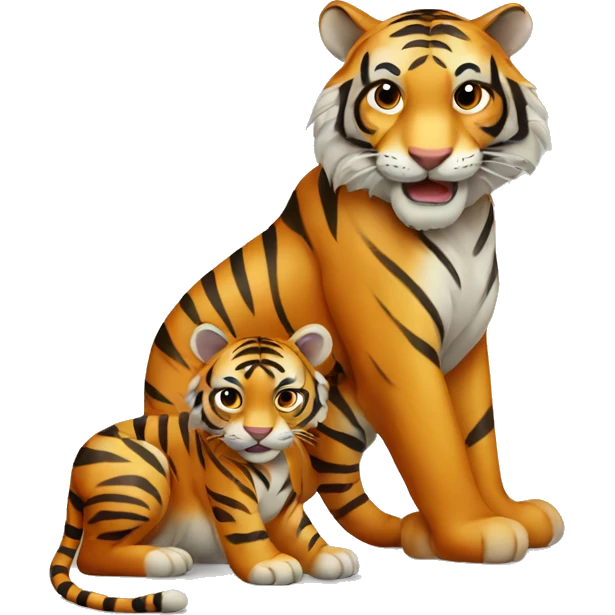 Tiger with cub  emoji