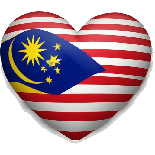Malaysia flag with heart emoji