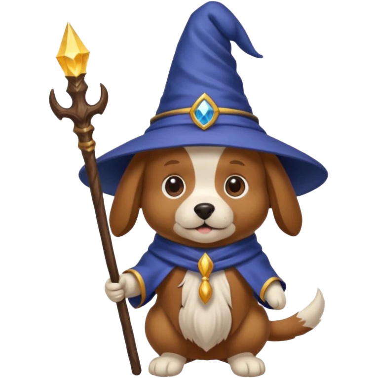 Dog wizard emoji