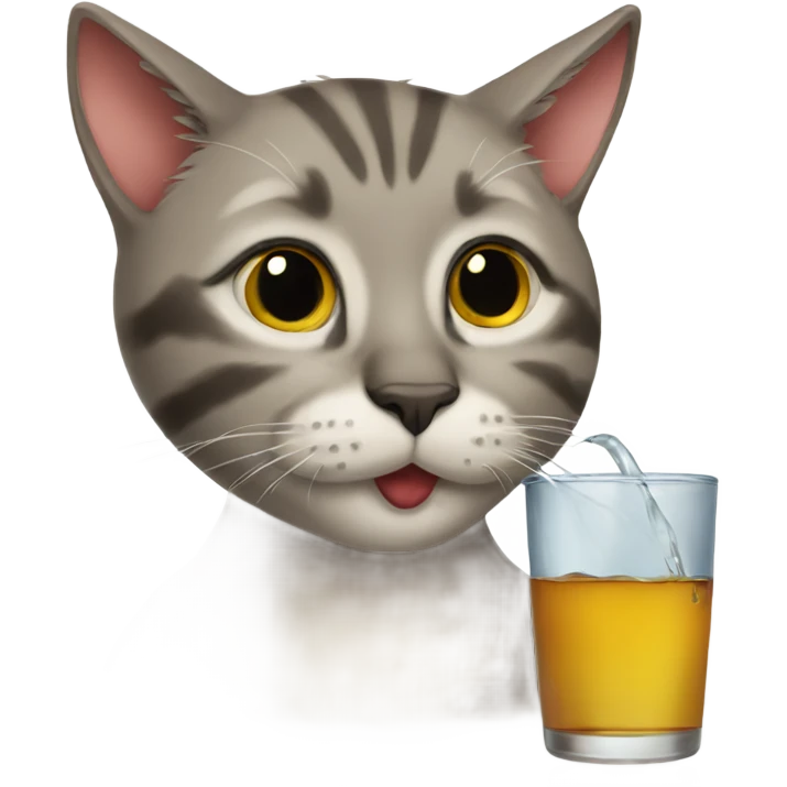 Cat drinking  emoji