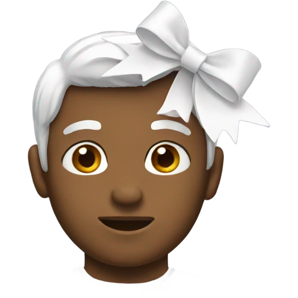 White bow emoji  emoji