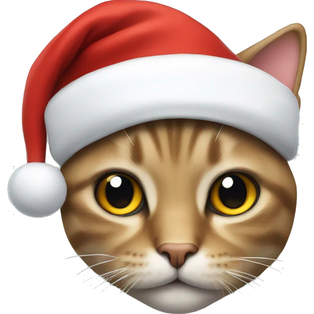 cat with a santa hat emoji