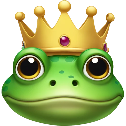 Frog with crown emoji