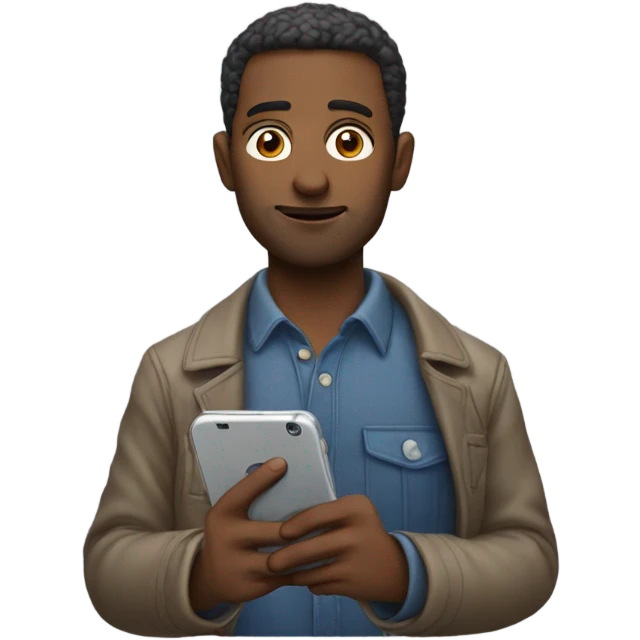 man looking at his phone emoji