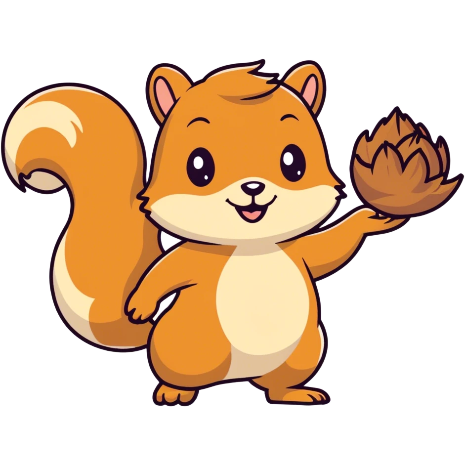 Woman feeding squirrel  emoji
