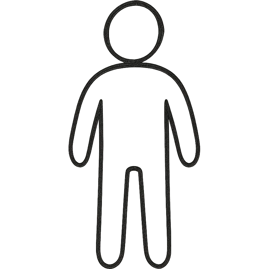 hand drawn outlined man icon emoji