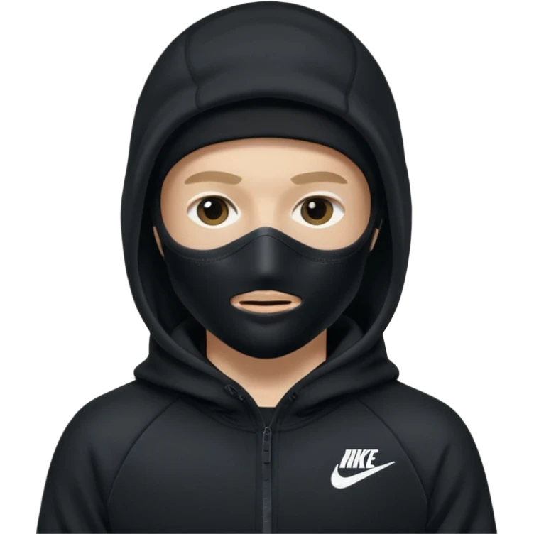 White person wearing a Nike Tex with hood and ski mask co all black and https://encrypted-tbn0.gstatic.com/images?q=tbn:ANd9GcTQEV3H5Fpq8Dp-ki2RTwgbdHqMsKZzDtarA9ywqiFzKVKjxdLc5Fq9yDOax7-XC4trueI2pFuItpqM_TVrGODdDG5la_rbm9lB8utSLKXm&s=10 emoji
