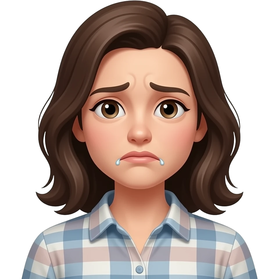 mujer preocupada emoji