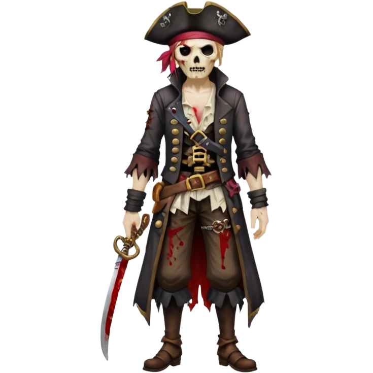 dead pirate full body emoji