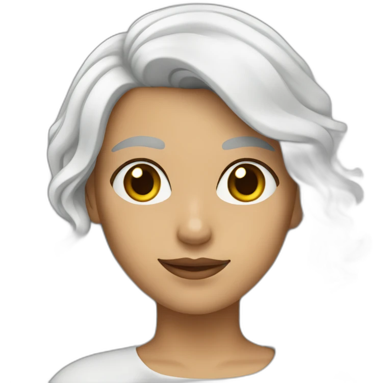 Mujer blanca con pelo corto emoji