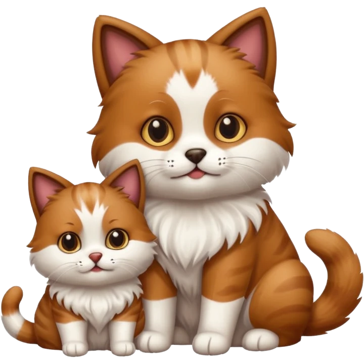 Cat and dog emoji