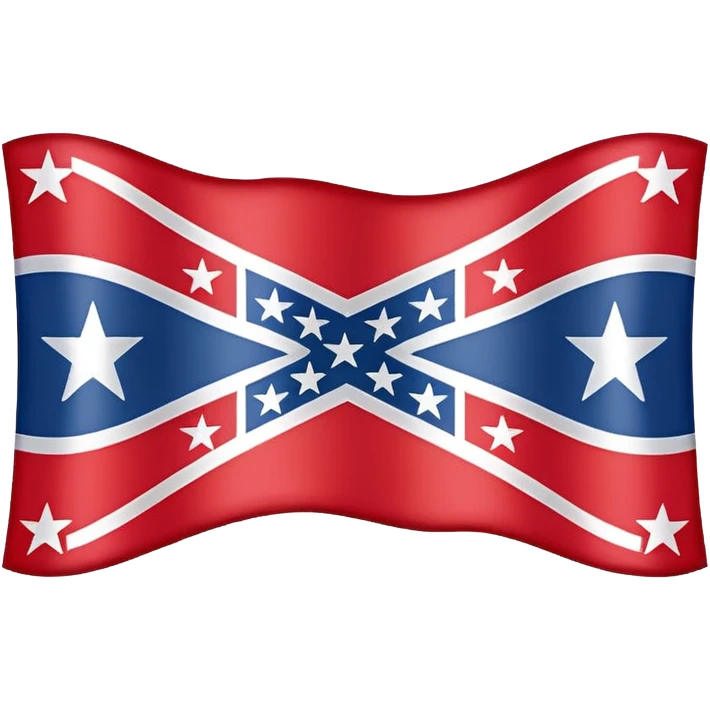  confederate flag emoji that has 13 stars in a x pattern emoji