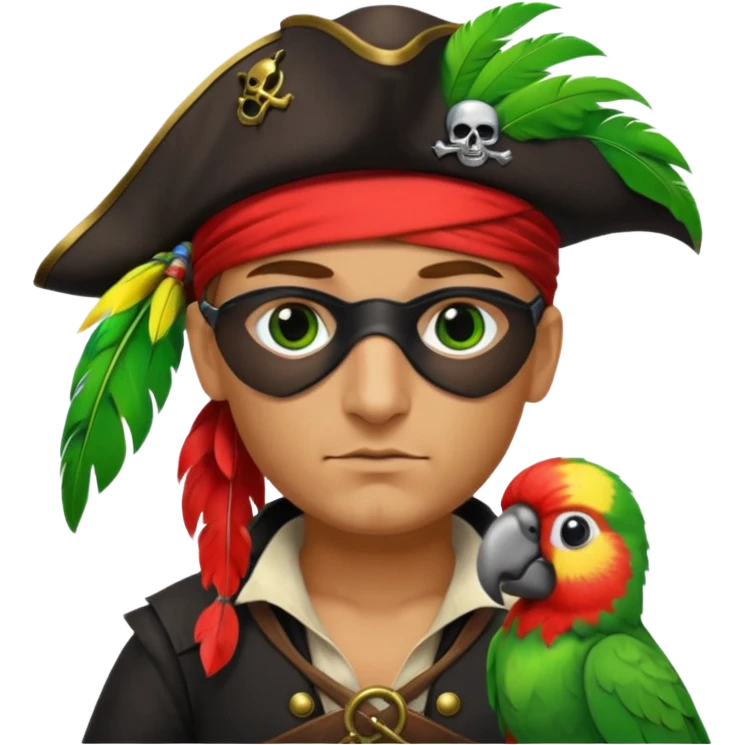 pirate and parrot emoji