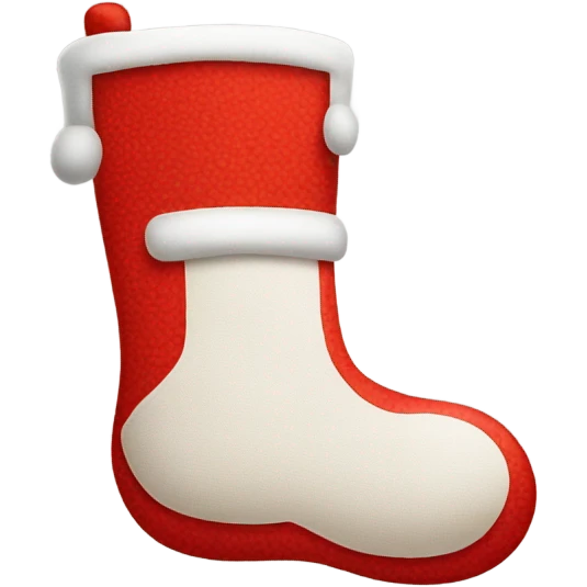 Red christmas stocking emoji