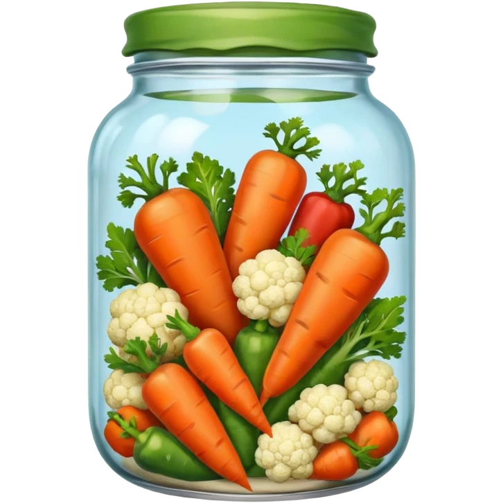a mix jar of carrót, peppers and cauliflower






 emoji