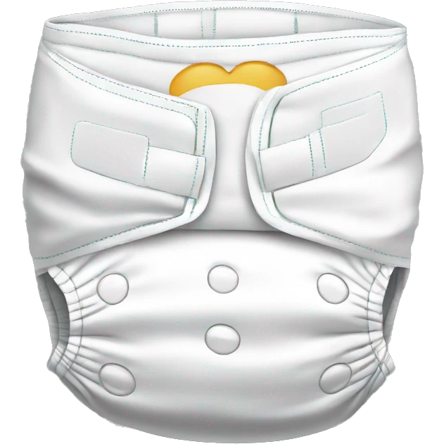 Thin plain white disposable baby diaper emoji