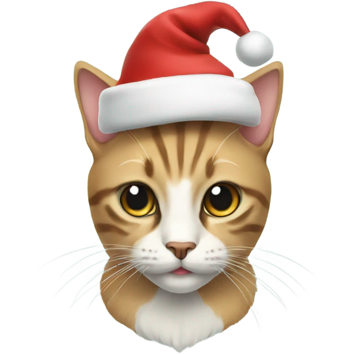 Cat with Santa hat emoji