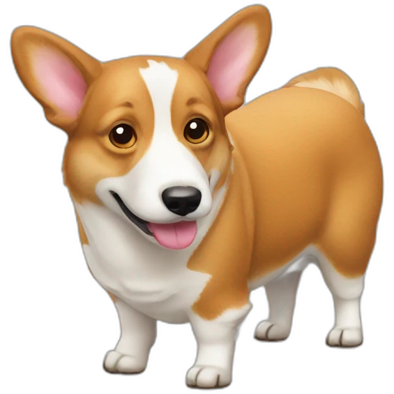 corgi as a cow emoji