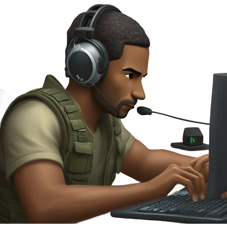 A man playing Counter-Strike 2 emoji