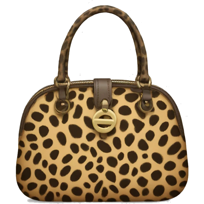 purse with cheetah print  emoji