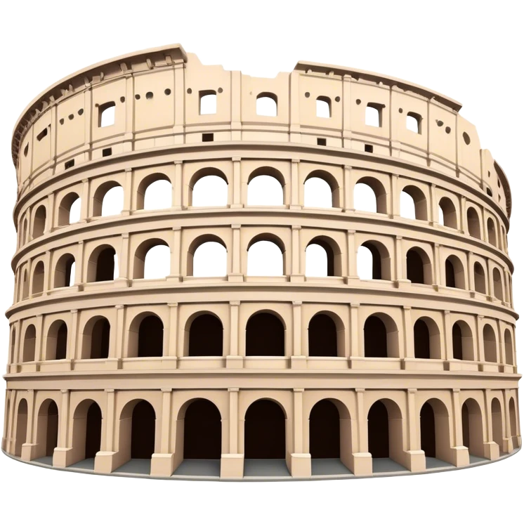 Cinematic Realistic Colosseum Landmark Emoji, depicted as the ancient Roman amphitheater rendered with dramatic architectural detail and dynamic lighting. emoji