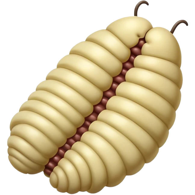 a giant maggot body emoji