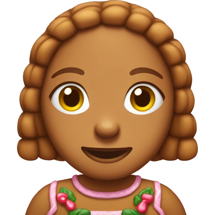 Gingerbread girl emoji