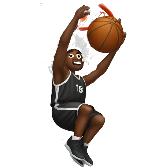 black man dunk basket emoji