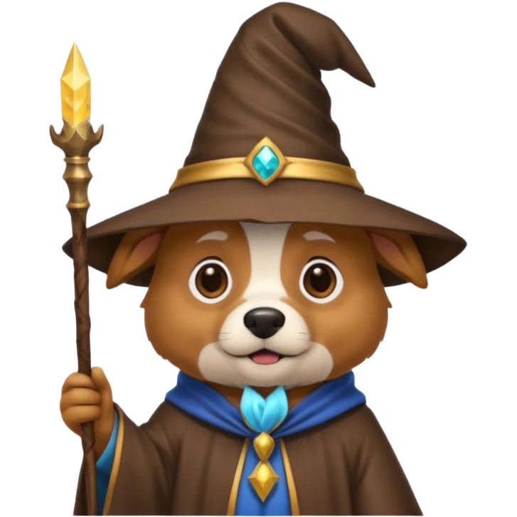 Dog wizard emoji