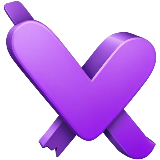 A purple checkmark emoji
